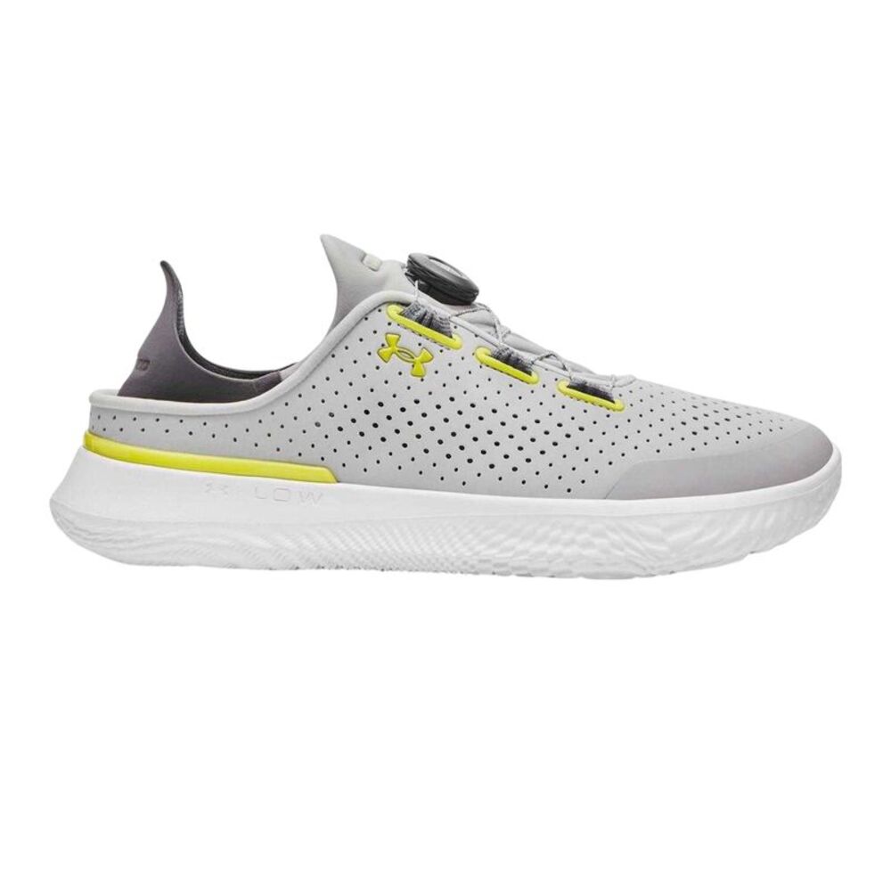 Under Armour Mens Perforated Running Flat Sneakers / Gray